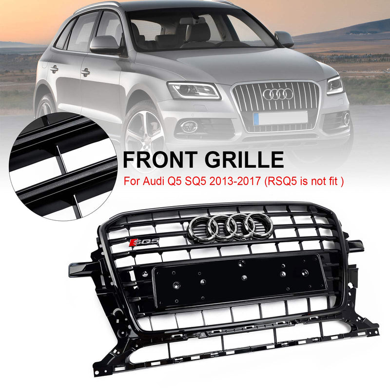 2013-2017 Audi Q5 SQ5 8R Musta RSQ5 Style Honeycomb Mesh Sport Hex Grill