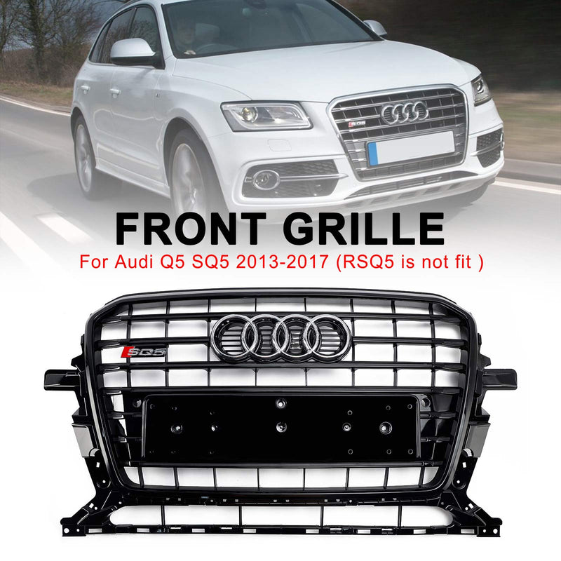 2013-2017 Audi Q5 SQ5 8R Musta RSQ5 Style Honeycomb Mesh Sport Hex Grill