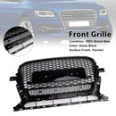 Schwarz glänzend Front Honeycomb Stoßstangengrill Grill Fit Audi Q5 2013-2017