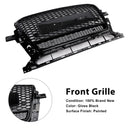 Schwarz glänzend Front Honeycomb Stoßstangengrill Grill Fit Audi Q5 2013-2017