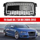 Parrilla delantera deportiva con patrón de panal estilo RS4, compatible con Audi A4 S4 B8 2009-2012