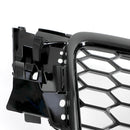Parrilla delantera deportiva con patrón de panal estilo RS4, compatible con Audi A4 S4 B8 2009-2012