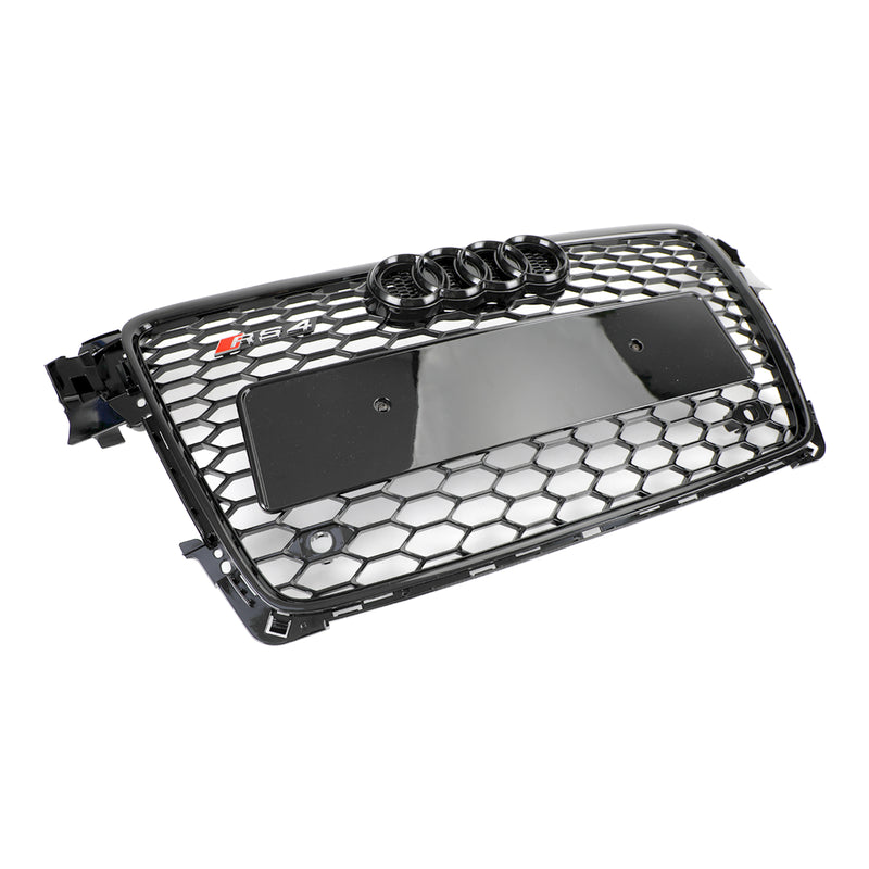 RS4 Style Bikakemönster Sportgrill Front Grill Passar Audi A4 S4 B8 2009-2012