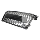 Parrilla delantera deportiva con patrón de panal estilo RS4, compatible con Audi A4 S4 B8 2009-2012