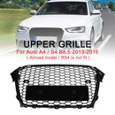 Glanssvart RS4-stil frontstøtfangergrill for Audi A4 S4 2013-2016