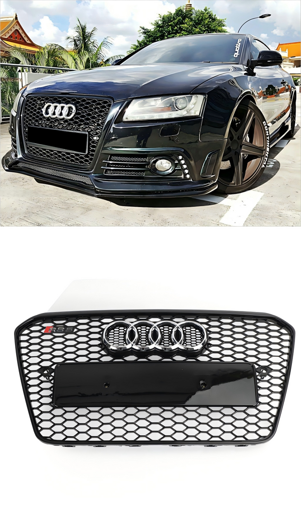 RS5 Honeycomb Sixth Mesh puskurin säleikkö Fit Audi A5 S5 B8.5 2013-2016