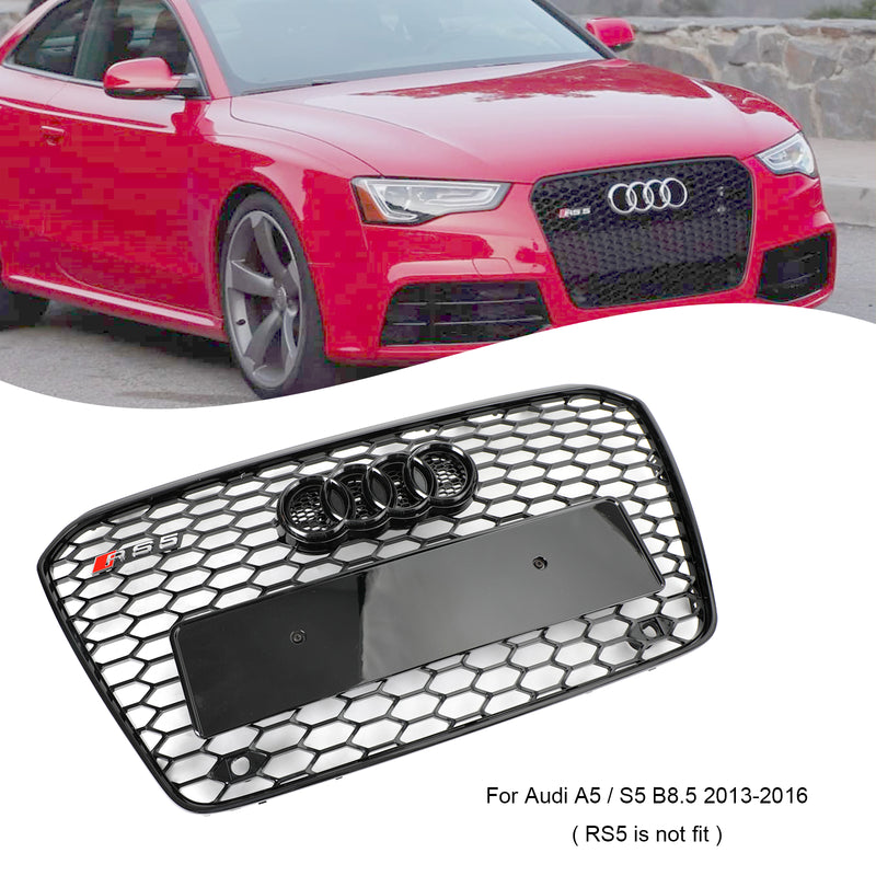 RS5-stil sekskantgitter foran støtfangergrill egnet for Audi A5 S5 B8.5 2013-2016