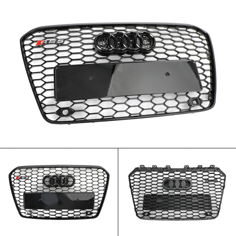 RS5-stil sekskantgitter foran støtfangergrill egnet for Audi A5 S5 B8.5 2013-2016