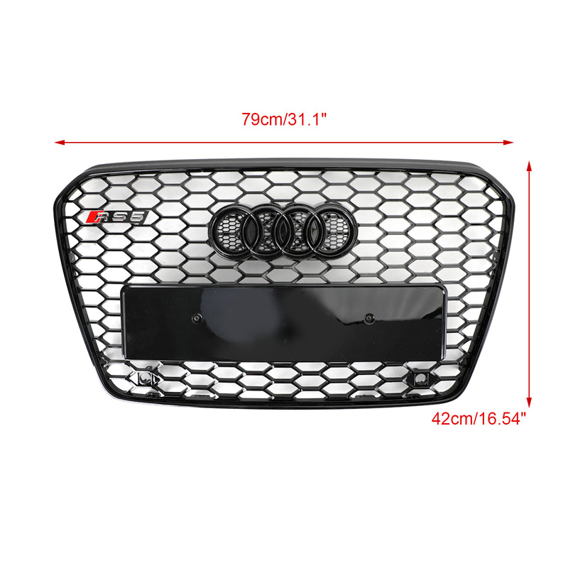 RS5-stil sekskantgitter foran støtfangergrill egnet for Audi A5 S5 B8.5 2013-2016