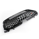 Grade dianteira esportiva estilo favo de mel RS5 para Audi A5 S5 B9 2017-2019 preto brilhante