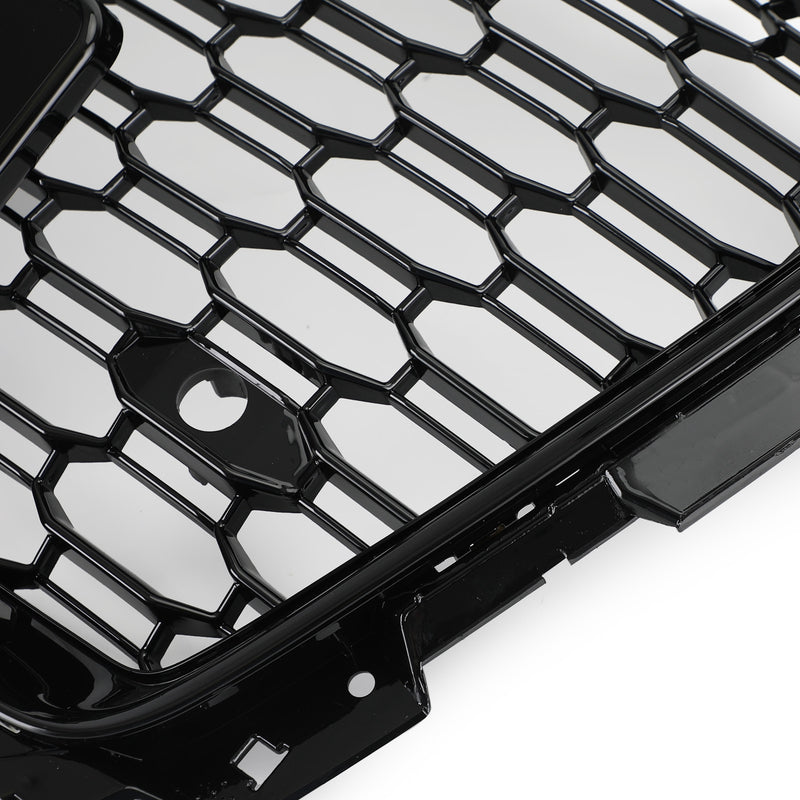 Grade dianteira esportiva estilo favo de mel RS5 para Audi A5 S5 B9 2017-2019 preto brilhante