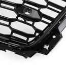 Grade dianteira esportiva estilo favo de mel RS5 para Audi A5 S5 B9 2017-2019 preto brilhante