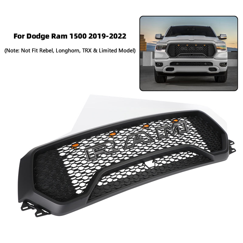 TRX Style LED-bikakemönster framgrill passar till Dodge Ram 1500 2019-2022