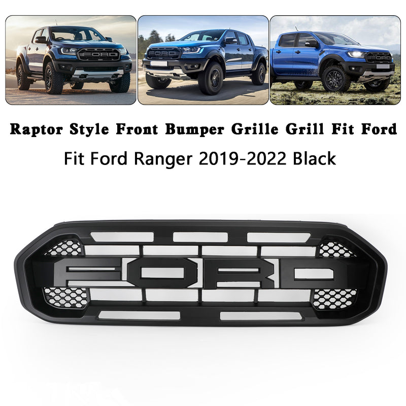 Raptor Style etupuskurin säleikkö Ford Ranger 2019-2023 musta