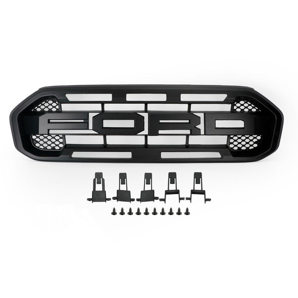 Raptor Style Front Bumper Grille Grill For Ford Ranger 2019-2023 Svart