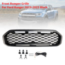 2019-2023 Ford Ranger T8 Etukerroksen baarigrilli, musta, LED-valolla