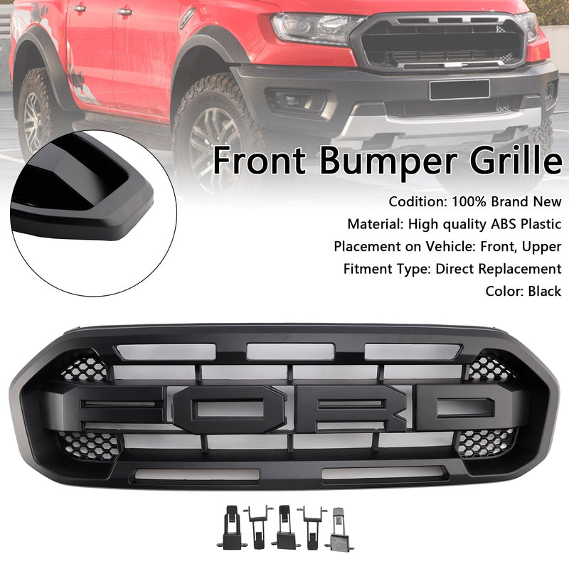 Raptor Style Front Bumper Grille Grill pro Ford Ranger 2019-2023 černá