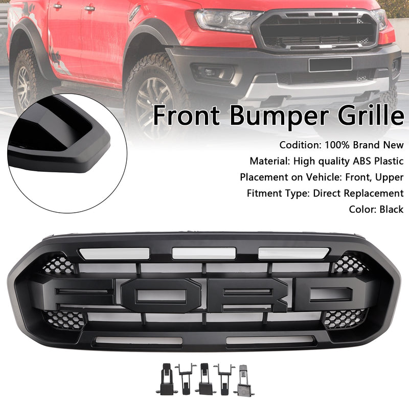 Raptor Style Frontstoßstangengrill Grille Fit Ford Ranger 2019-2023 Schwarz