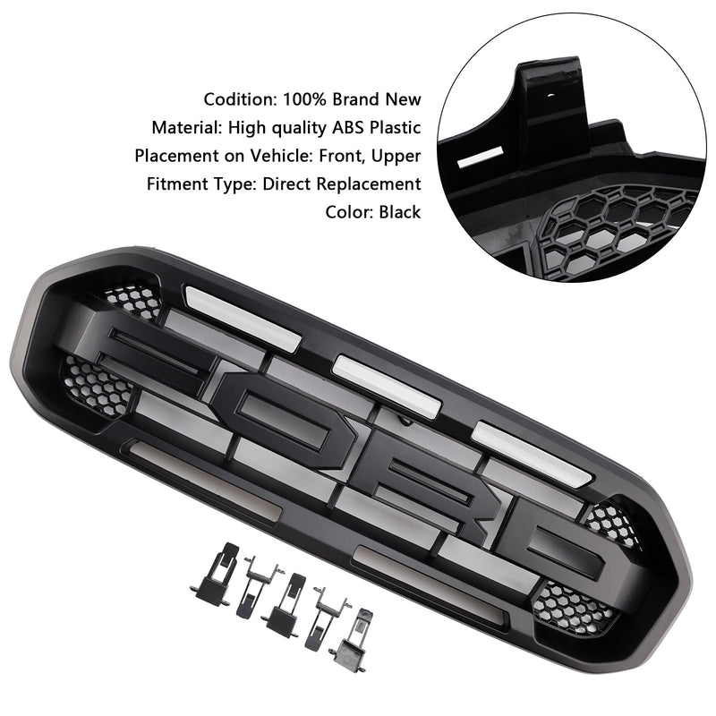 Raptor Style Frontstoßstangengrill Grille Fit Ford Ranger 2019-2023 Schwarz