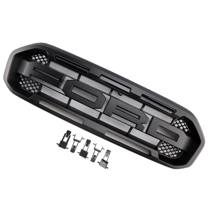 Černý přední gril ve stylu Raptor pro nárazník. Vhodné pro Ford Ranger 2019-2023.