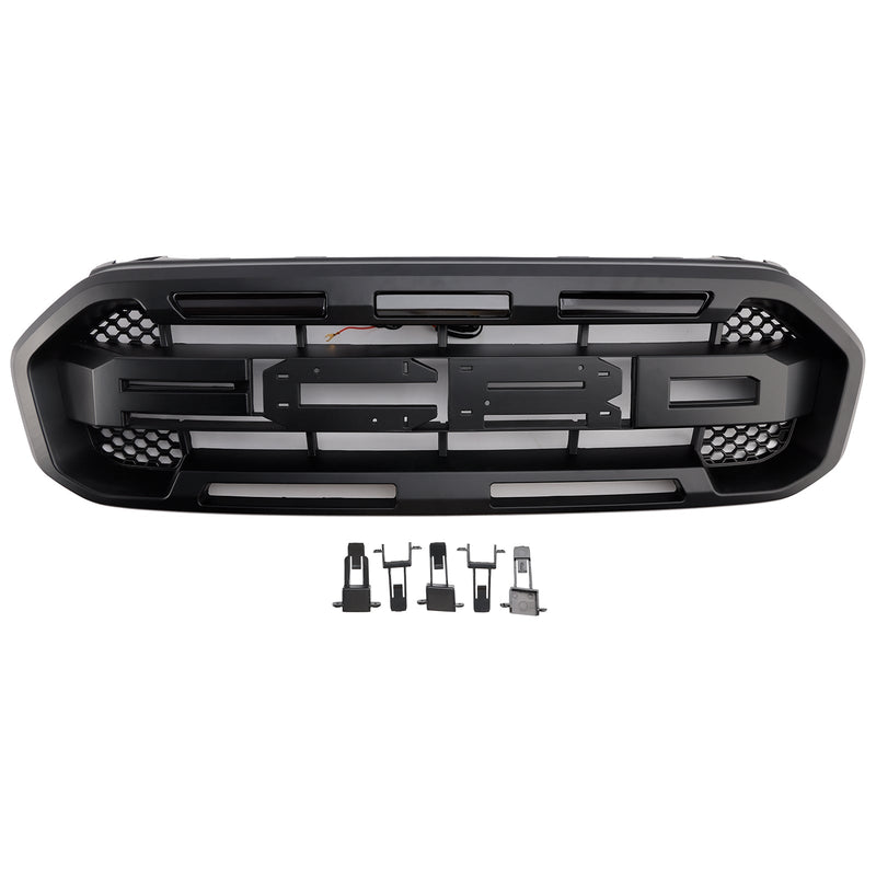 Černý přední gril ve stylu Raptor pro nárazník. Vhodné pro Ford Ranger 2019-2023.
