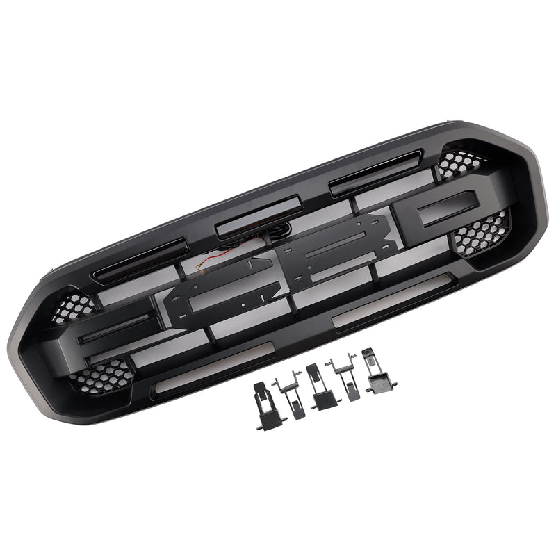 Černý přední gril ve stylu Raptor pro nárazník. Vhodné pro Ford Ranger 2019-2023.