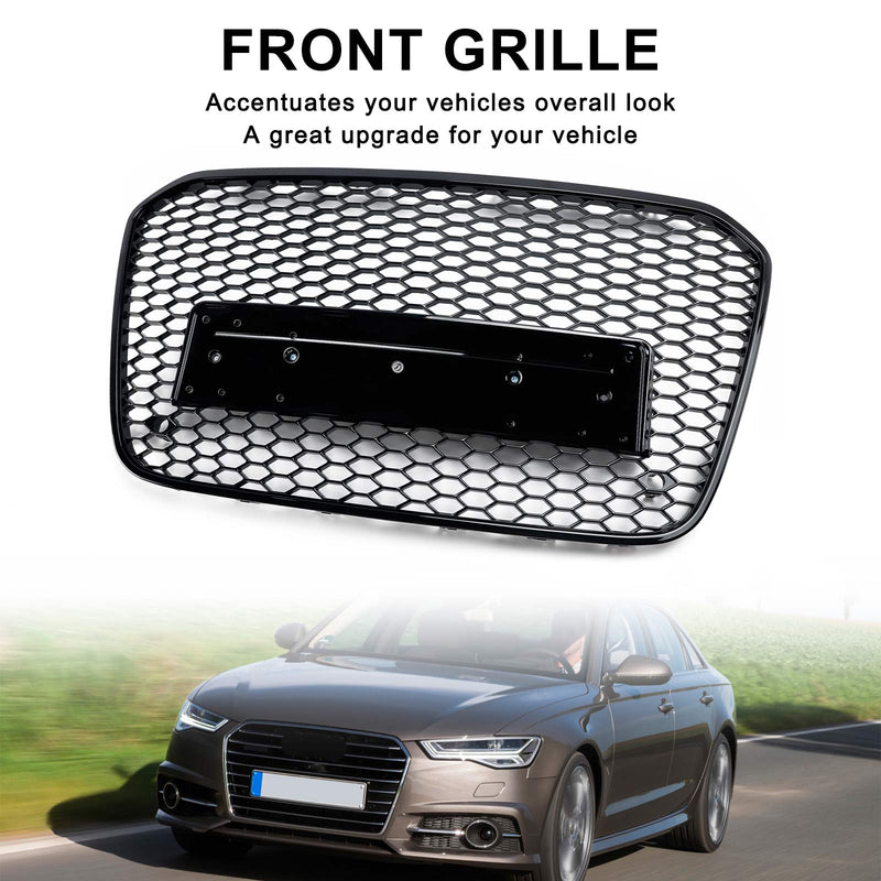 2012-2015 Audi A6 C7 S6 RS6 stil honeycomb grill for støtfanger foran