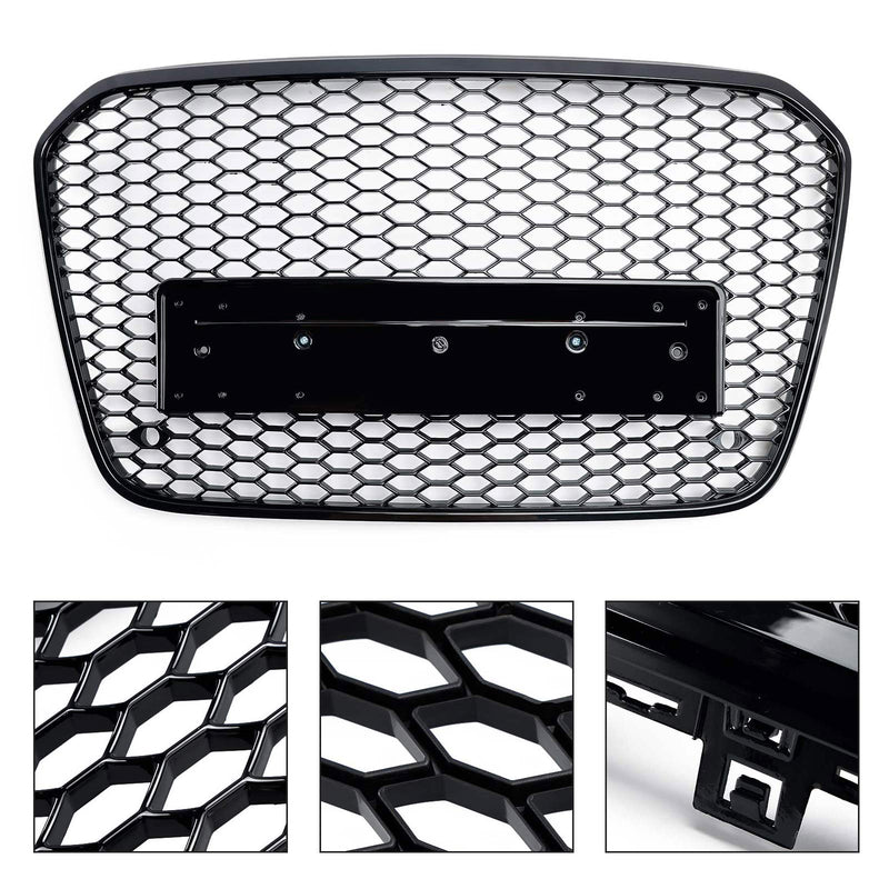 2012-2015 Audi A6 C7 S6 RS6 stil honeycomb grill for støtfanger foran
