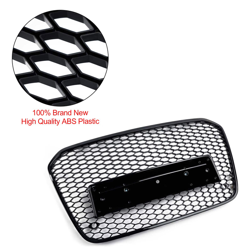 2012-2015 Audi A6 C7 S6 RS6 stil honeycomb grill for støtfanger foran