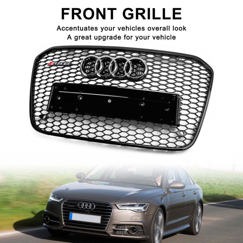 2012-2015 Audi A6 C7 S6 RS6 stil honeycomb grill for støtfanger foran