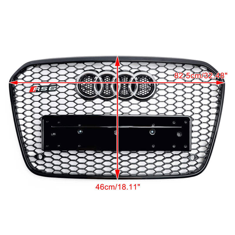 2012-2015 Audi A6 C7 S6 RS6 stil honeycomb grill for støtfanger foran