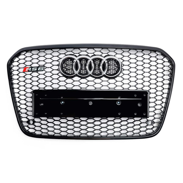 2012-2015 Audi A6 C7 S6 RS6 stil honeycomb grill for støtfanger foran