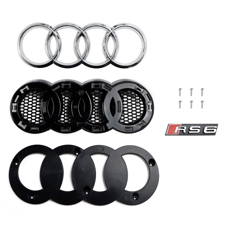 2012-2015 Audi A6 C7 S6 RS6 stil honeycomb grill for støtfanger foran