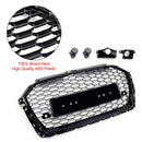 2017-2019 Audi A3 8V RS3 Style Honeycomb Mesh Front Bumper Grill Svart
