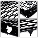 2017-2019 Audi A3 8V RS3 Style Honeycomb Mesh Front Bumper Grill Svart