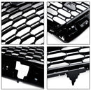 2017-2019 Audi A3 8V RS3 Style Honeycomb Grill Front Bumper Grill Svart