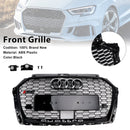 2017–2019 Audi A3 S3 W/ACC RS3 Style Waben-Kühlergrill, Schwarz
