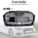 2017–2019 Audi A3 S3 W/ACC RS3 Style Waben-Kühlergrill, Schwarz