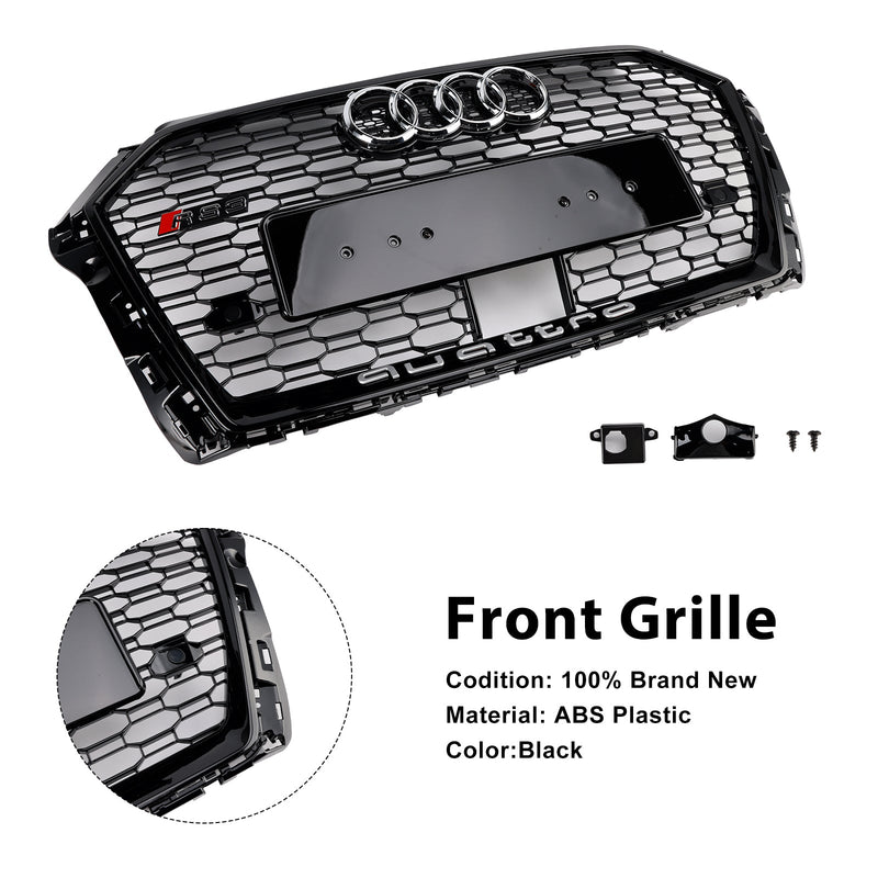 2017–2019 Audi A3 S3 W/ACC RS3 Style Waben-Kühlergrill, Schwarz