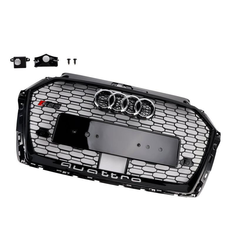 2017–2019 Audi A3 S3 W/ACC RS3 Style Waben-Kühlergrill, Schwarz