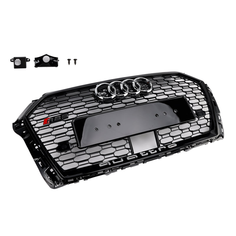 2017–2019 Audi A3 S3 W/ACC RS3 Style Waben-Kühlergrill, Schwarz