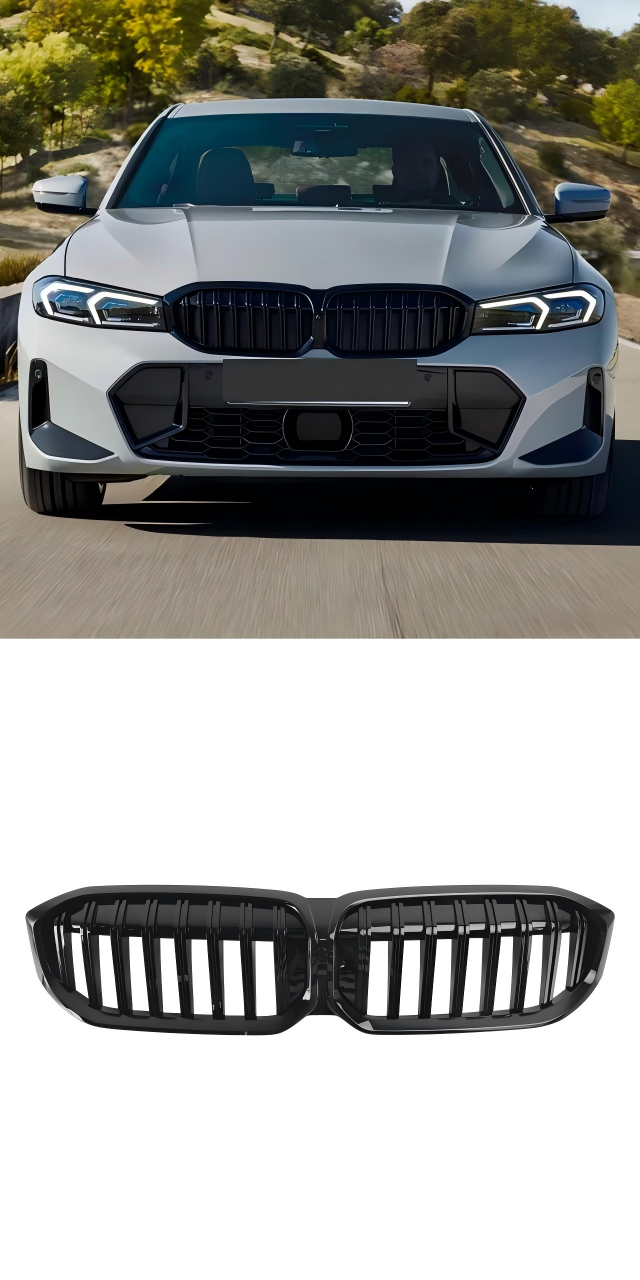 Kiiltävä musta etumunuaissäleikkö BMW G20 320i 330i M340i 2023-2024