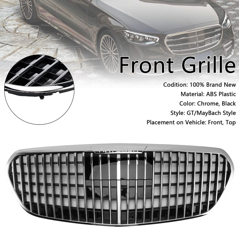 2021–2023 Mercedes Benz S-Klasse W223 S480 S580 S680 + Chrom-Frontgrill mit ACC