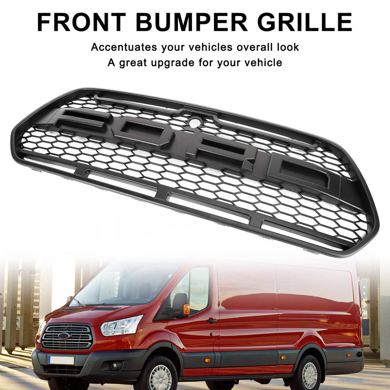 Mattsvart främre stötfångargrill Grill Passar Ford Transit MK8 2015-2018 Raptor