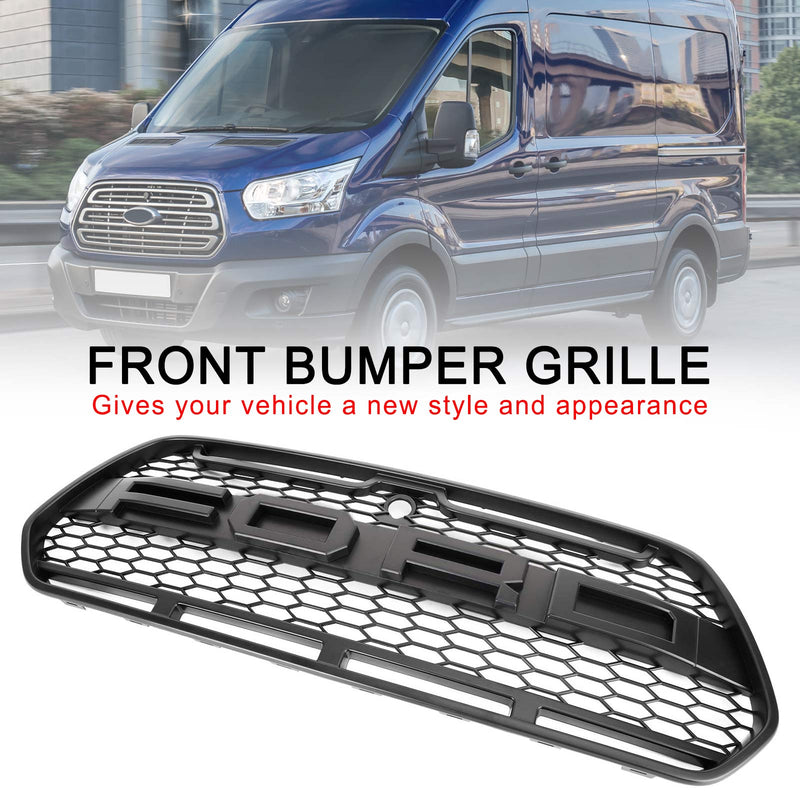 Mattsvart främre stötfångargrill Grill Passar Ford Transit MK8 2015-2018 Raptor