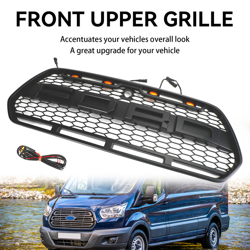 Mattschwarzer Kühlergrill vorne mit LED Passend für Ford Transit MK8 2015-2018 Raptor