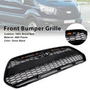 Glanssvart radiatorgrill for Ford Transit MK8 2015-2018 Raptor-stil med LED-belysning