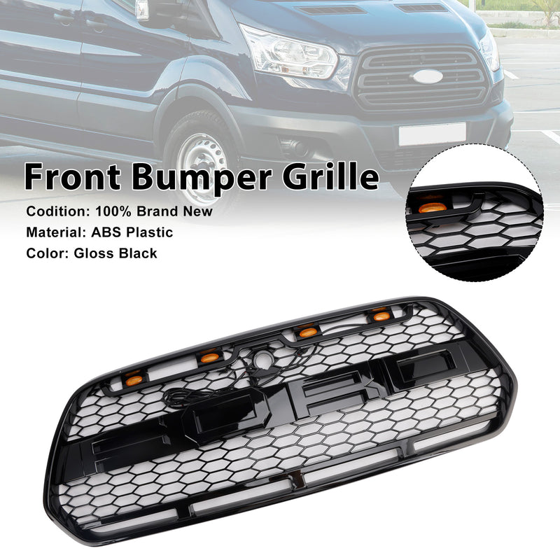 2015-2018 Ford Transit MK8 Kühlergrill Raptor-Style mit LED Glanzschwarz