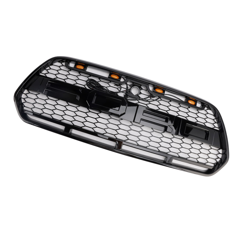 2015-2018 Ford Transit MK8 Kühlergrill Raptor-Style mit LED Glanzschwarz