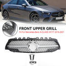Mercedes-Benz A-sarja W177 2019-2021 Diamond-kuvioinen etupuskurin maski, musta/kromi